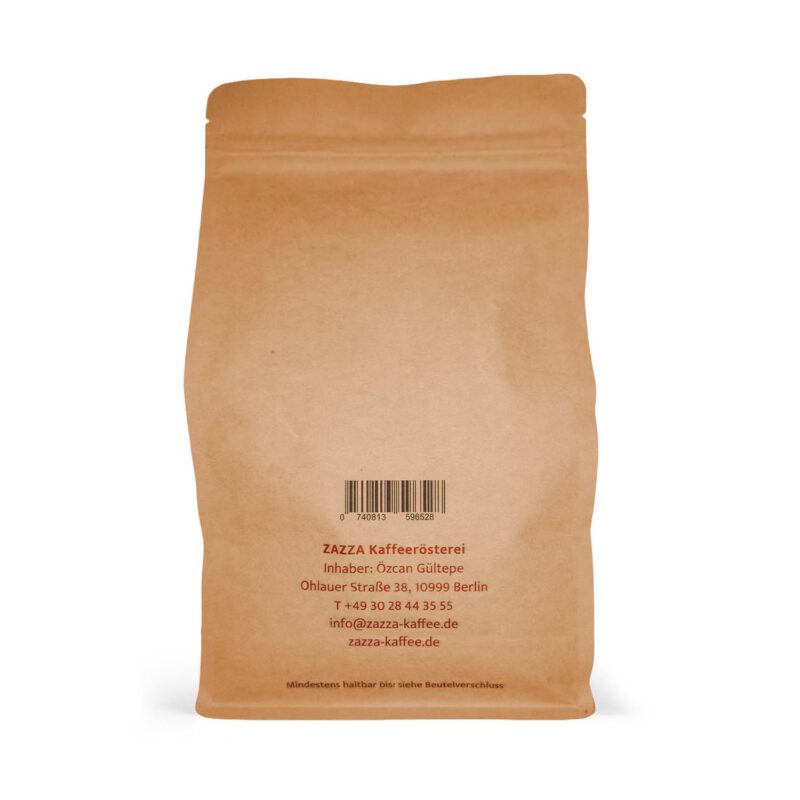 ZAZZA Kaffeebeutel Rückseite